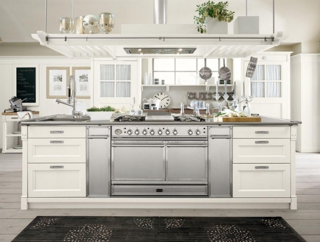 vit aluminium idéer för kök ö design modern stil