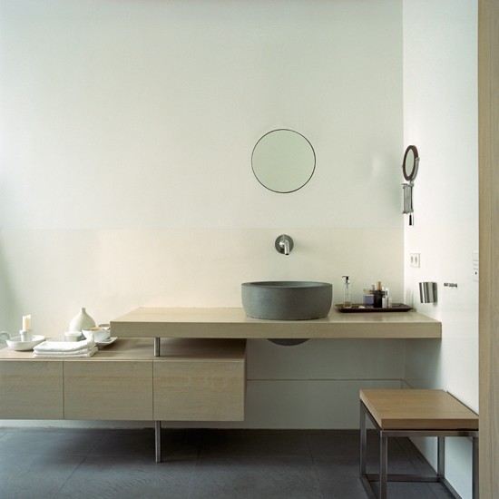 Living ideas badrum minimalistisk vit spegel