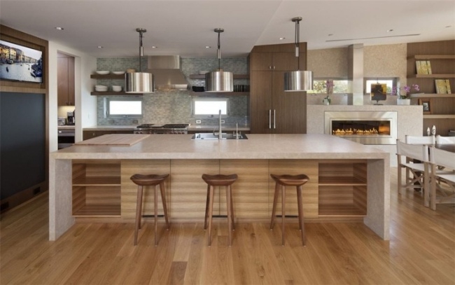 Living idéer för köket klassiska träfronter granit bänkskiva