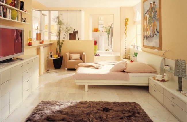levande idéer för sovrum design klassiska persika färg accenter