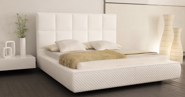 levande idéer för sovrumsdesign minimalistiskt vitt mönster tryckt