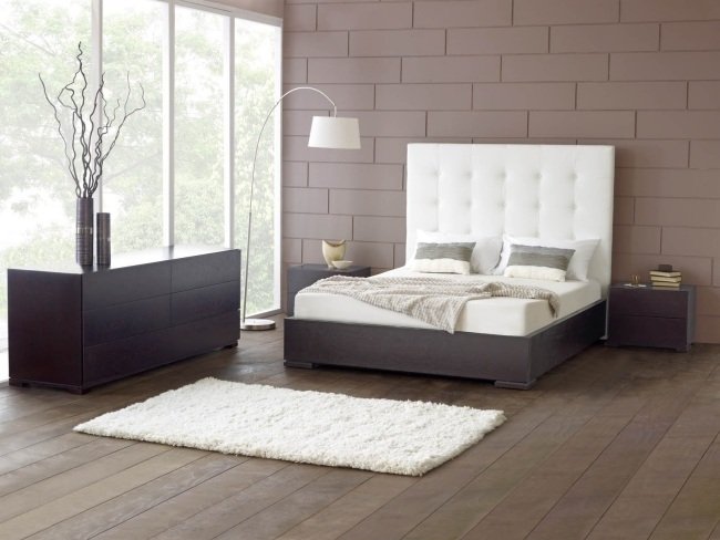 levande idéer sovrum design minimalistiskt brunt golv naturligt trä