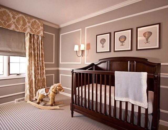 barnkammare-baby-rum-färger-taupe-randig-matta