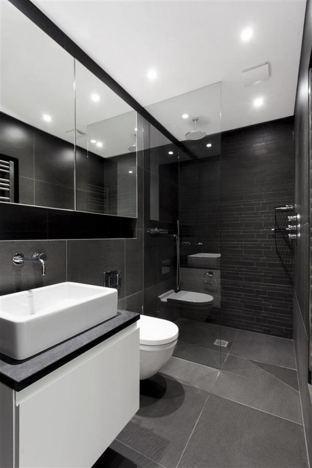 badrum-skiffer-grå-antracit-kakel-duschkabin-glas-vägg