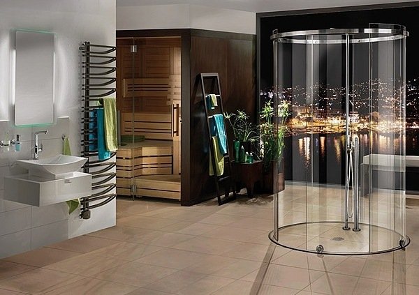 rund-dusch-skåp-glas-mitten-badrum-modern