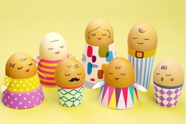 idéer-för dekoration för påsk-påsk-ägg-manlig grupp
