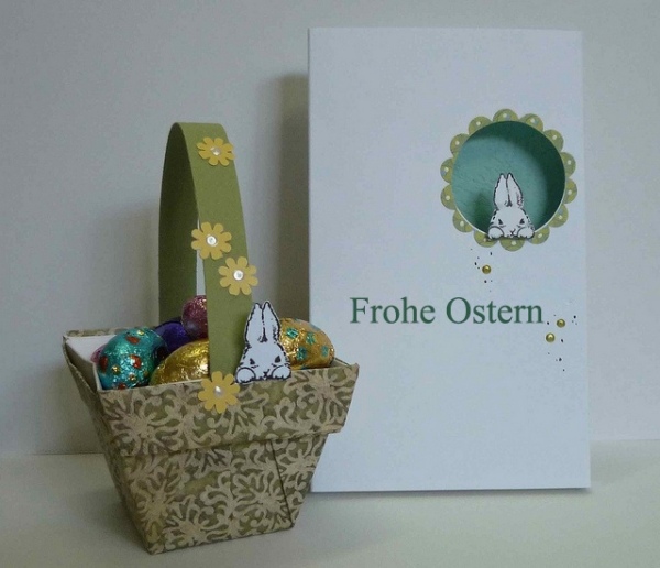 Chokladägg, Happy Easter -kort, påskkorgar