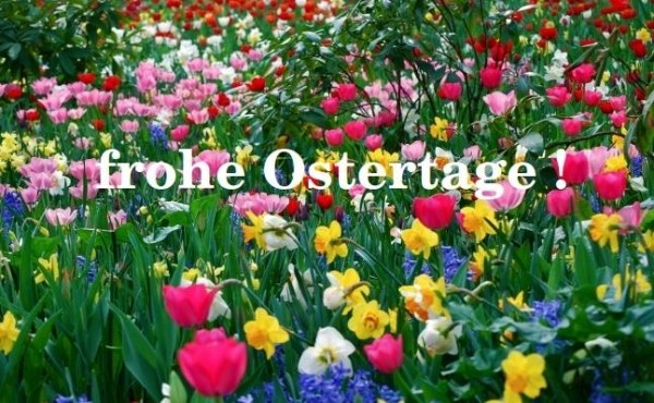 Påsk hälsningar idéer kort för tryck-blomma äng tulpaner färgglada