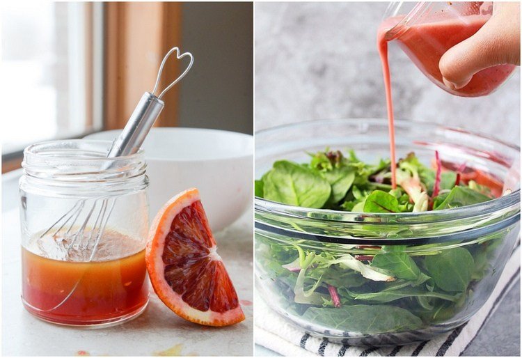 Blodorange vinaigrette till lammsallad