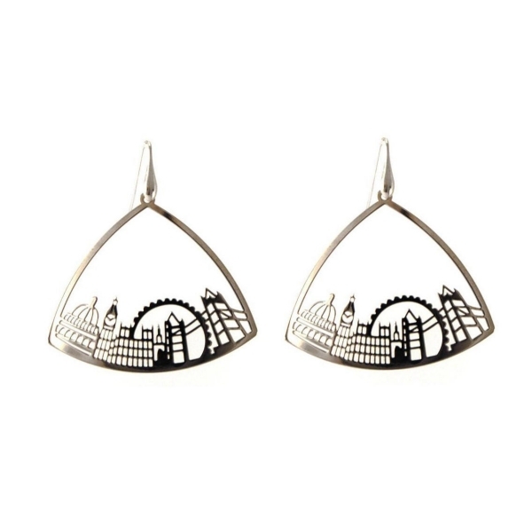 london skyline silver örhängen hänge design