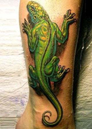Kameleontti 3D -tatuointitaide