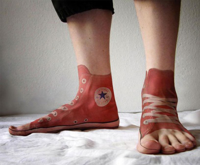 Converse tai kengät 3D -tatuointimallit