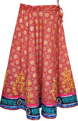 Μακριά τυπωμένα ινδικά φούστα για την περίσταση