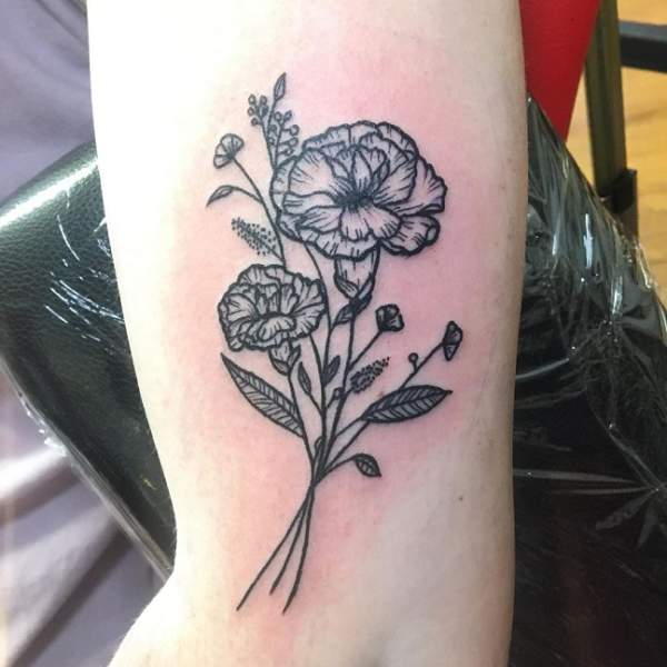 Γαρύφαλλο Τατουάζ λουλουδιών