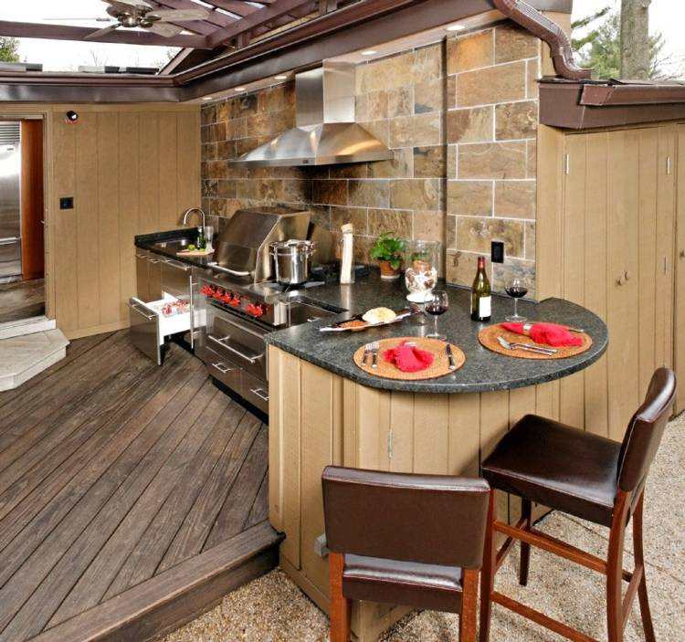 trädgård-lounge-stål-bänk-grå-bänkskiva-kök-utomhus
