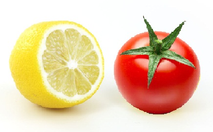 Tomaatti- ja sitruunamehu poistavat tummat ympyrät