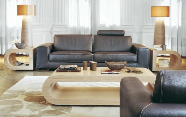 Runda vardagsidéer vardagsrumsmöbler av Roche Bobois