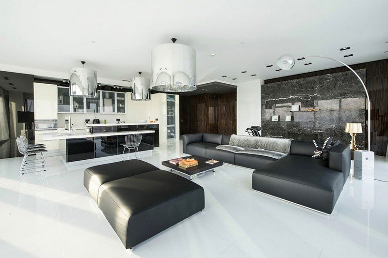 Vardagsrum-hem-idéer-design-svart-levande-landskap-marmorvägg