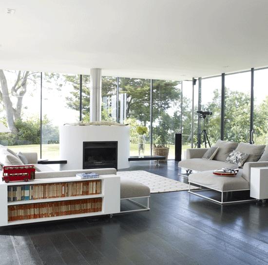 Levande idéer vardagsrum-beige svart-modern design