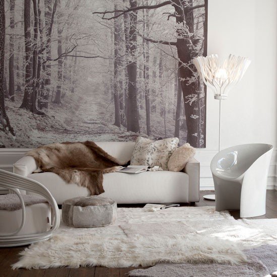 Levande idéer vardagsrum-beige grå-modern design