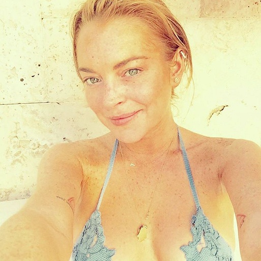 Lindsay Lohan χωρίς μακιγιάζ 1