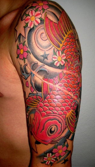 Kukka Koi Fish Tattoo
