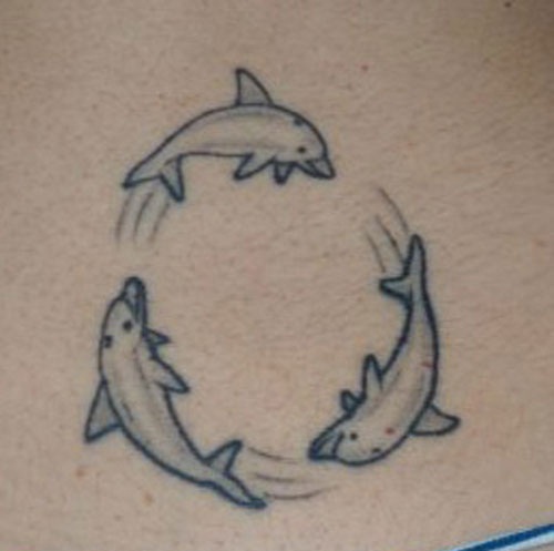 Chirpy ja Lovely Dolphin Tattoo naisille