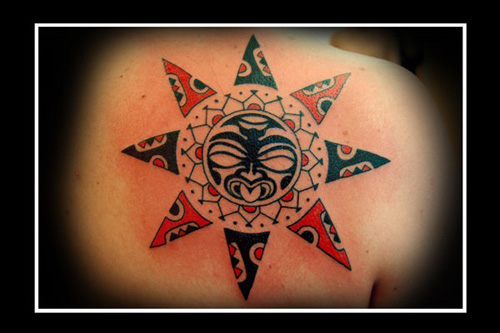 Σχέδια τατουάζ Sun Maori για κορίτσια