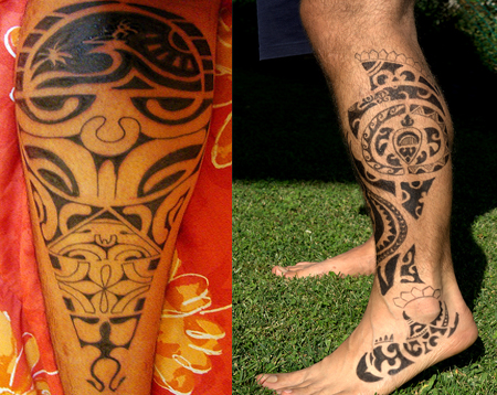 Leg Maori Tattoo Designs for Boys