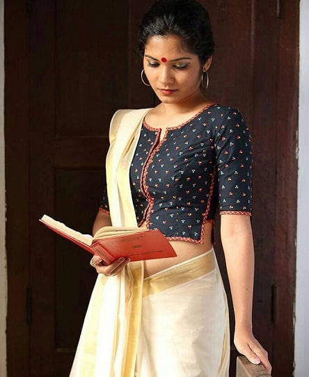 Εκτυπωμένη μπλούζα για Kerala Saree