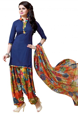 Kukkakuvioinen Salwar -puku