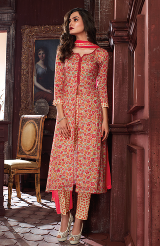 Puuvillapainetut Salwar Kameez -mallit
