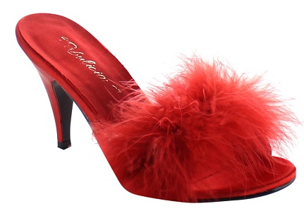 Classic Mules Heels Red Shoes για Γυναικεία