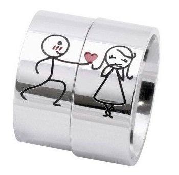Έργα τέχνης Σχέδια ασημένιων δαχτυλιδιών για ζευγάρια