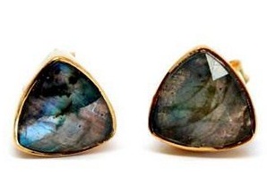 Κοσμήματα από πολύτιμους λίθους Labradorite Stud Earrings