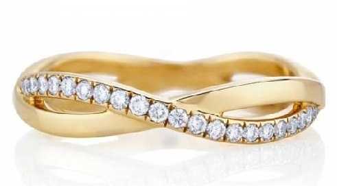 Infinity Gold-Diamond kihlasormus