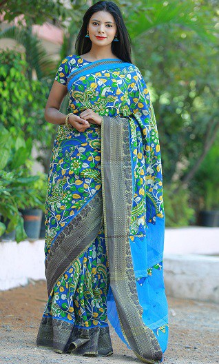 Μπλούζα Καλαμκάρι με Saree