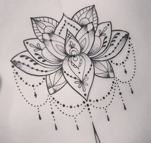Lotus Mandala Tatuointisuunnittelu