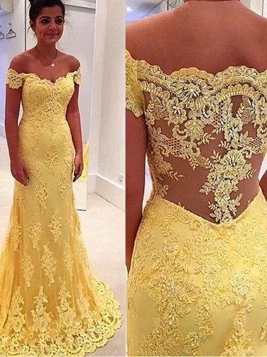 Κίτρινο φόρεμα Prom