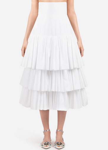 Λευκή βαμβακερή φούστα