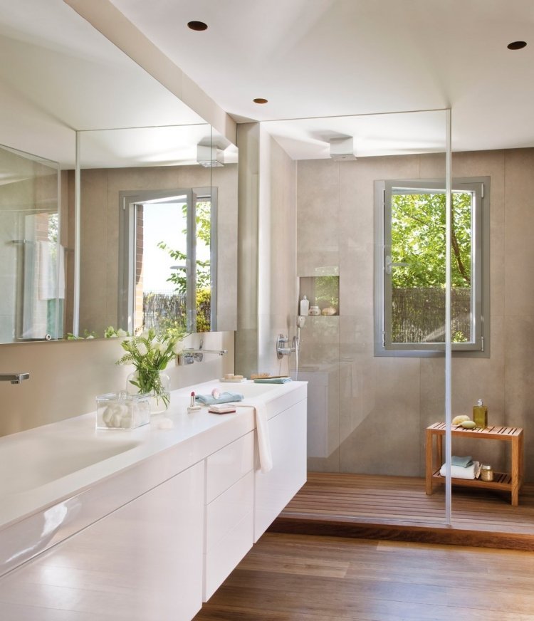 modern-badrum-design-walk-in-shower-glas-partition-vit-fåfänga enhet