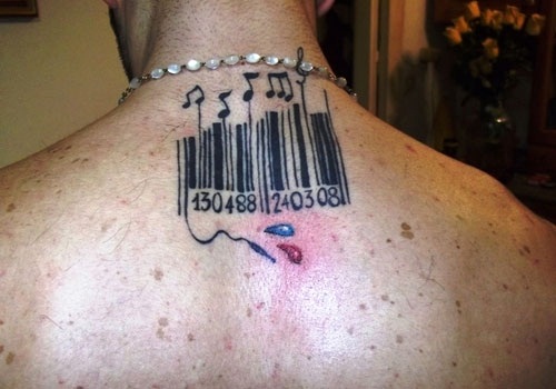 Μουσικά τατουάζ γραμμωτού κώδικα