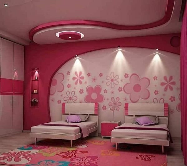 Τελευταία σχέδια οροφής για κορίτσια υπνοδωμάτιο