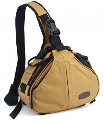 Andoer Caden K1 Waterproof Fashion Casual DSLR Camera Bag Case Bag Shoulder Bag Bag for Canon Nikon Sony (Khaki) -5
