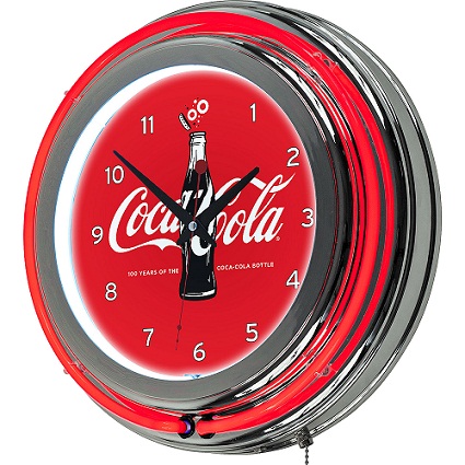 Κόκκινο ρολόι νέον Coco Cola