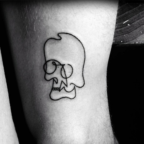 Rib Skull Tattoo Design