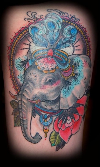 Σχέδια τατουάζ Circus Elephant
