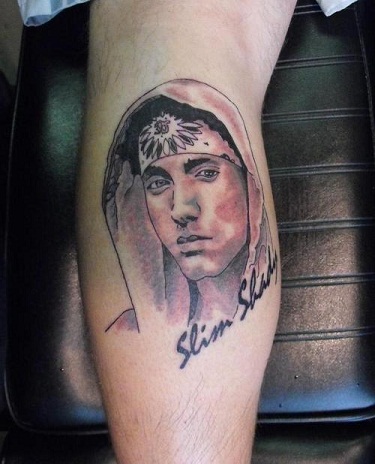 Wrist Tattoo με το 3ο άλμπουμ του Eminem’s Slim Shady