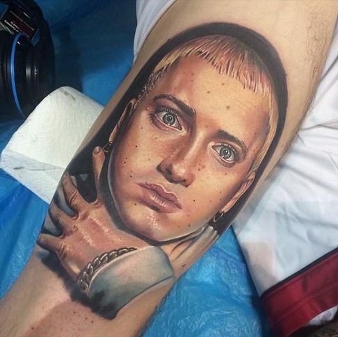 Eminem's Face Tattoo For Celebration