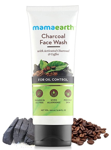 Mama Earth Charcoal Face Wash Natural για έλεγχο λιπαρής επιδερμίδας και προστασία από τη ρύπανση